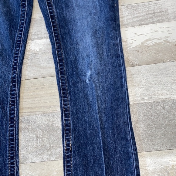 Women's Maurice's Boot Cut Factory Distressed Jeans - Size 6L - Picture 6 of 9